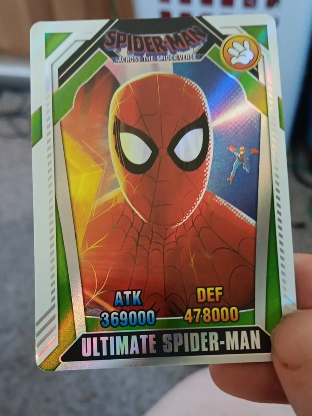 Marvel Ultimate Spider-Man Holographic Card - Red/Green/Blue